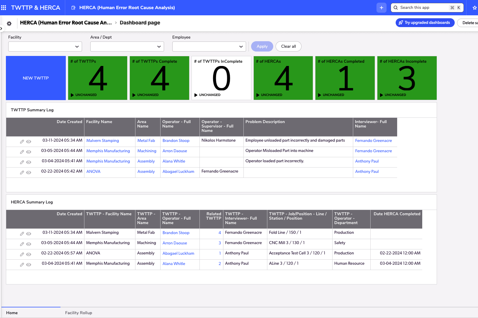 HERCA (Human Error Root Cause Analysis)
