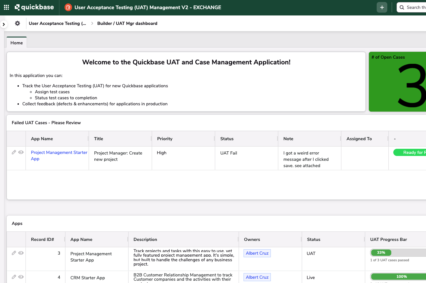 UAT Management App