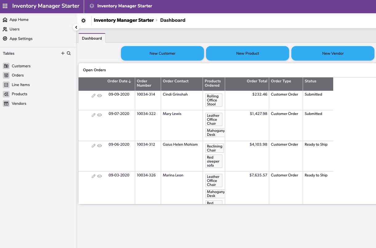 Inventory Manager Starter