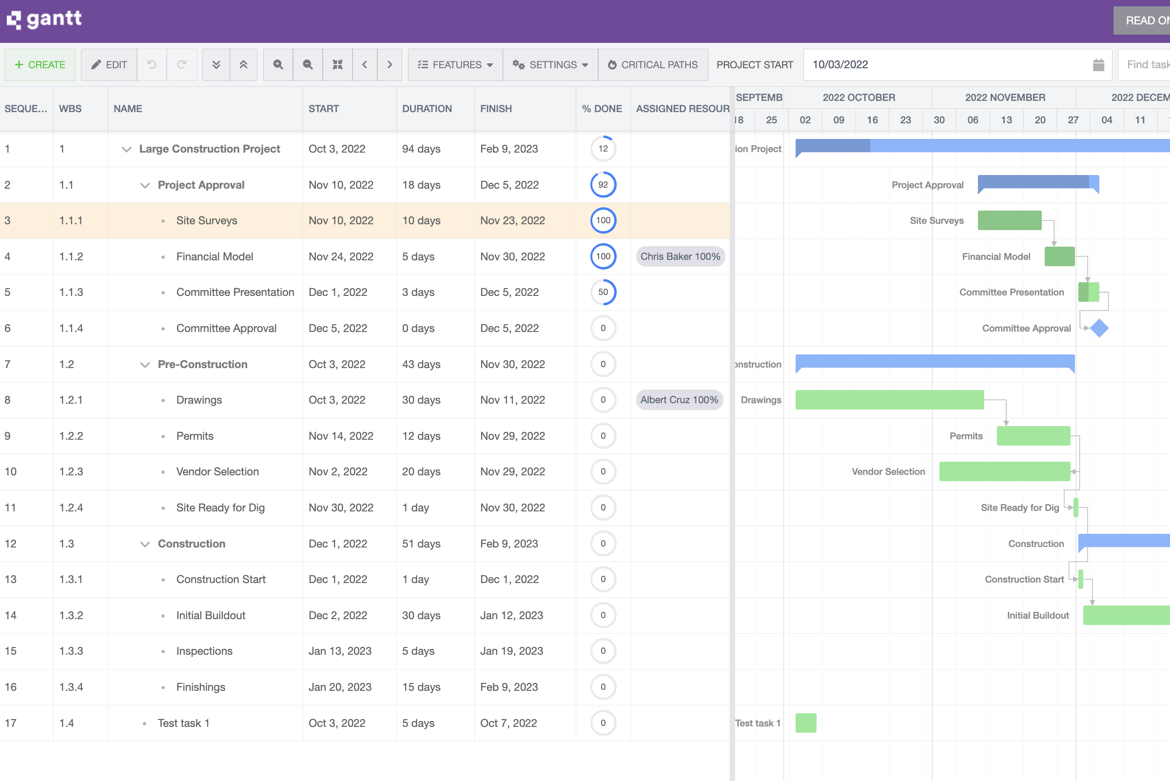 Quickbase Gantt Template App