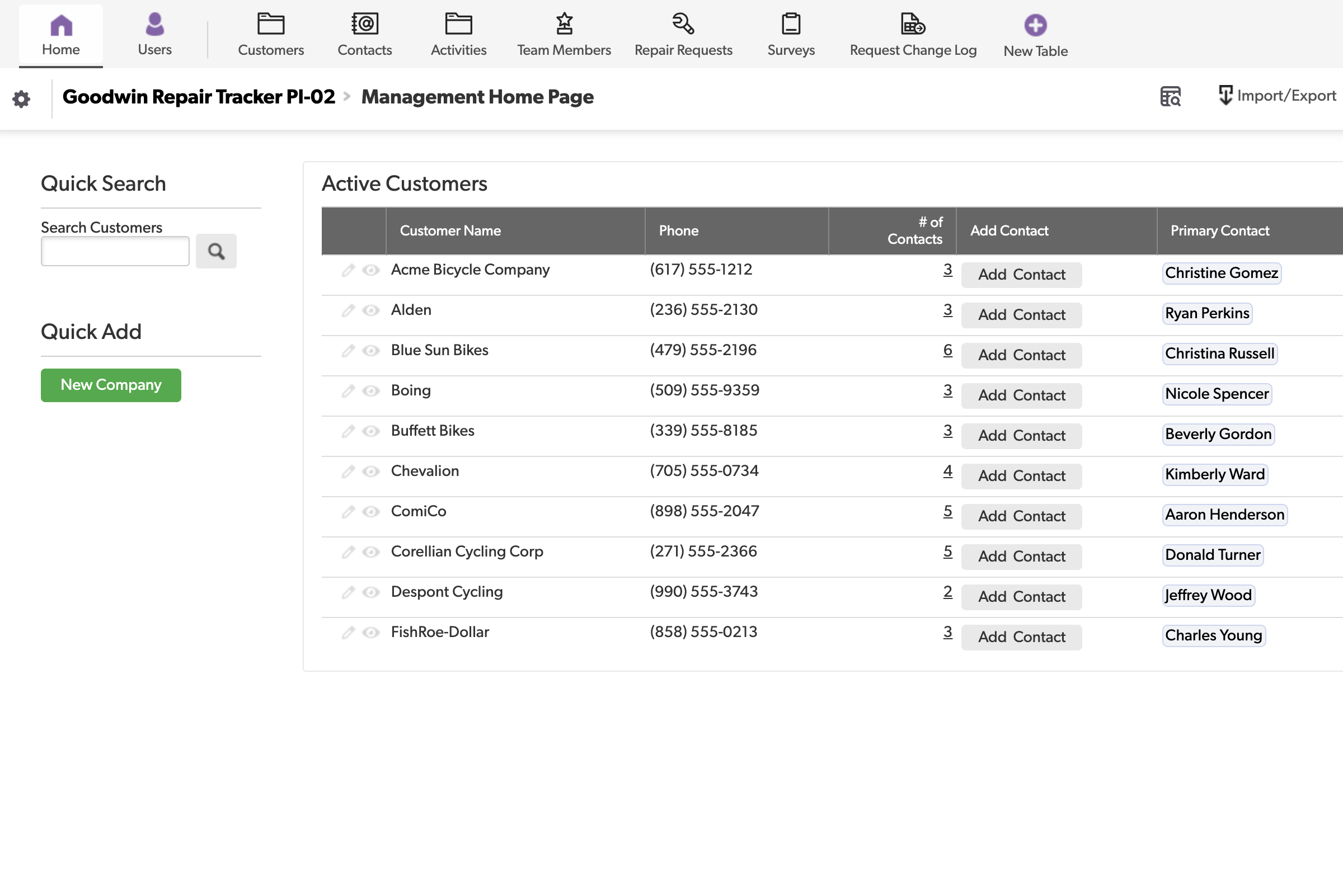 Goodwin Repair Tracker PI-02