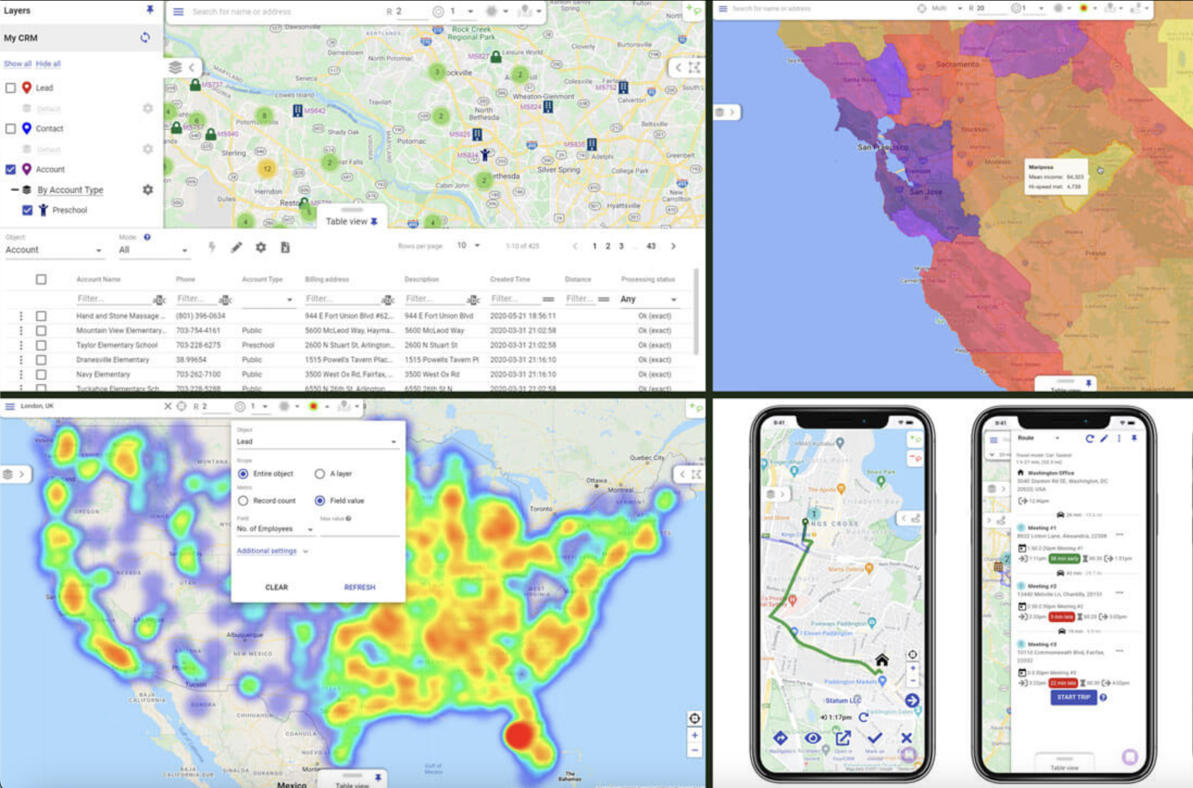 Mapsly: map, routing, territories, prospecting