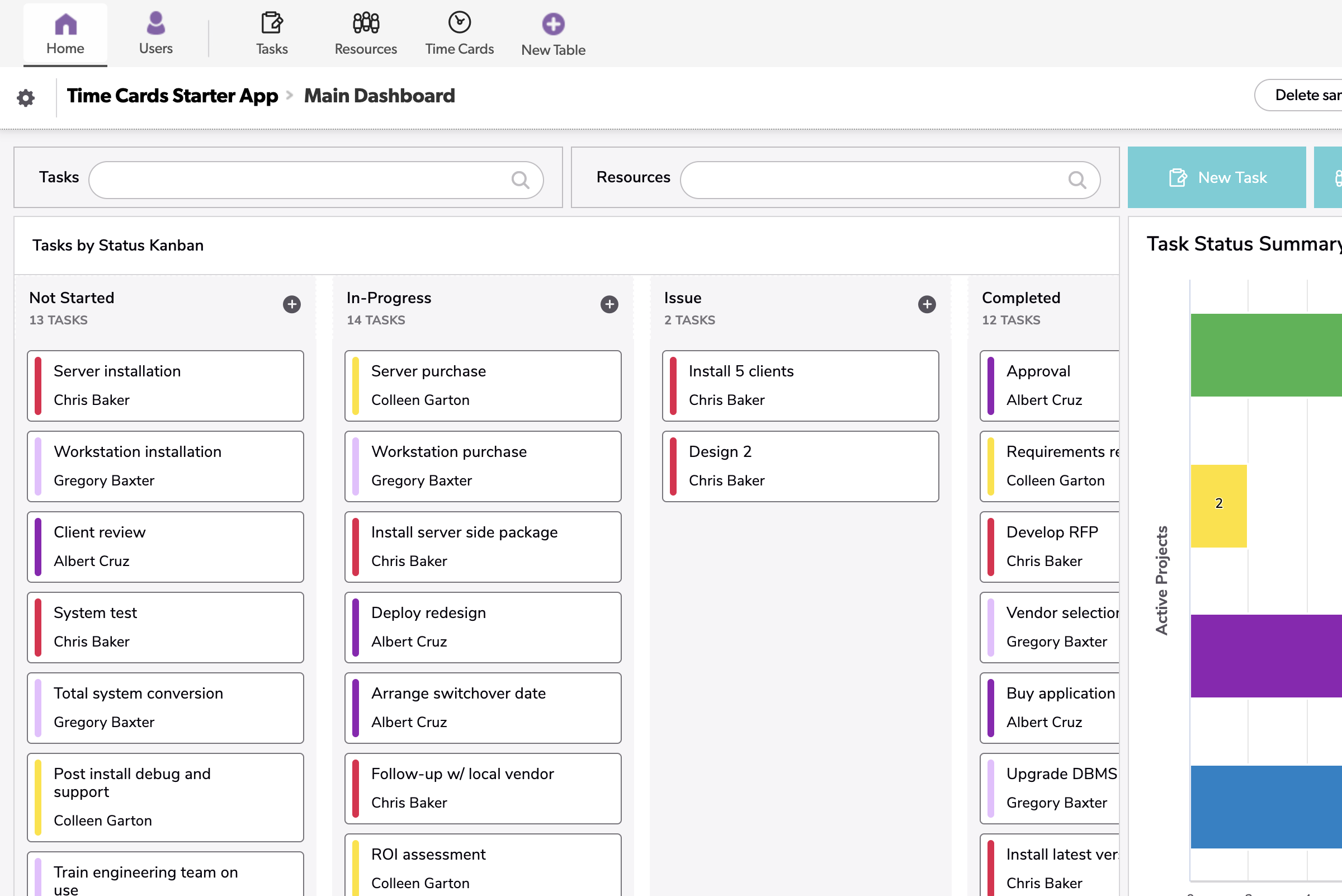 Time Cards Starter App