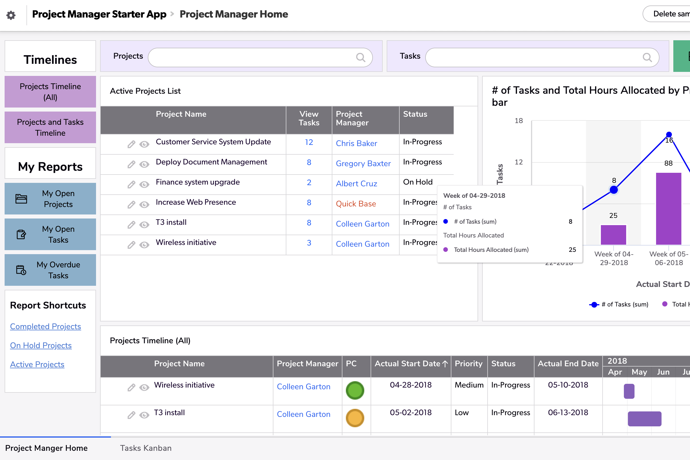 Project Management Starter App